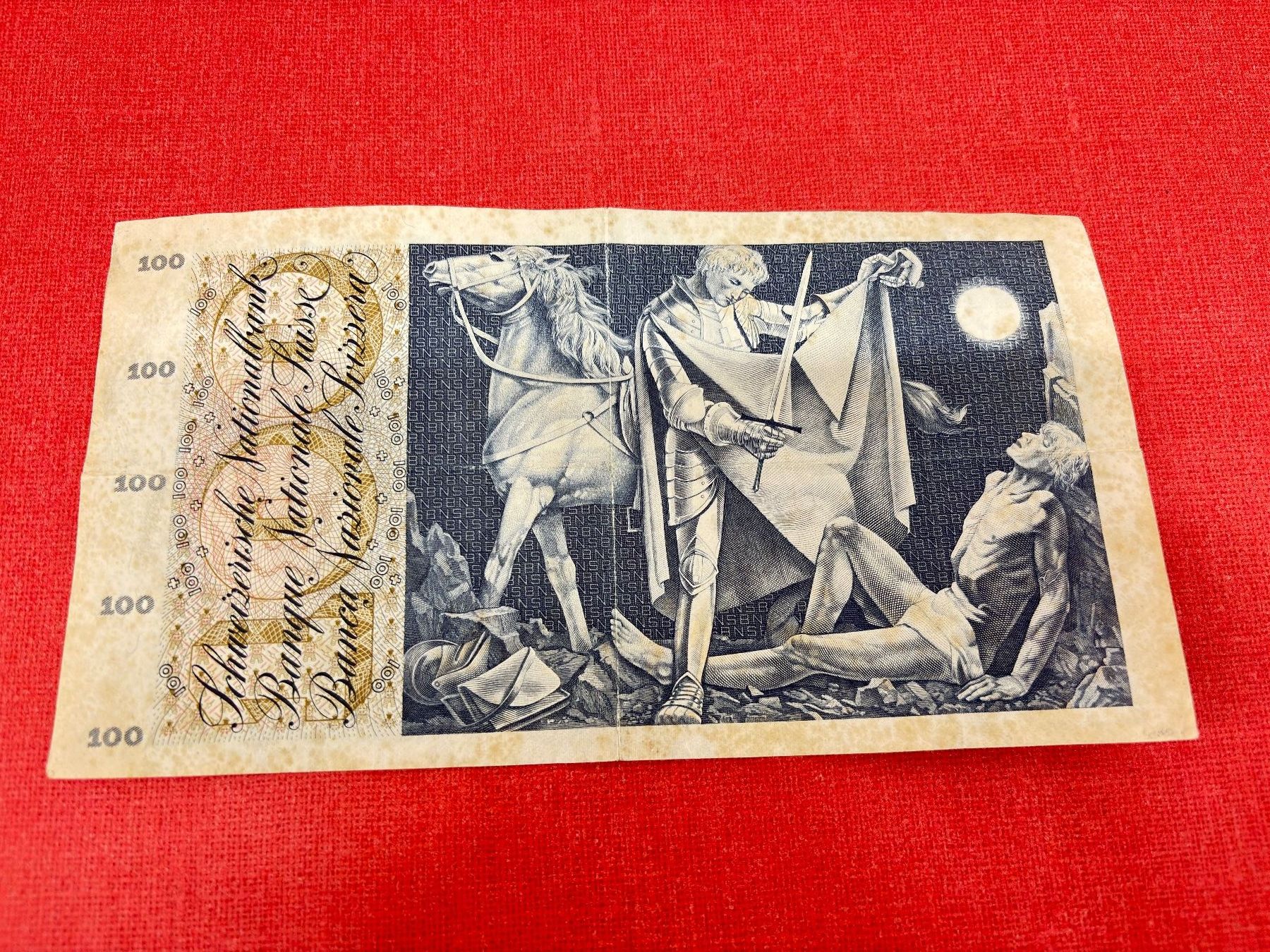 Banconote: 100 Franken Banknote 1970 gebraucht – Usato da Ormalingen venduto da digital09 1