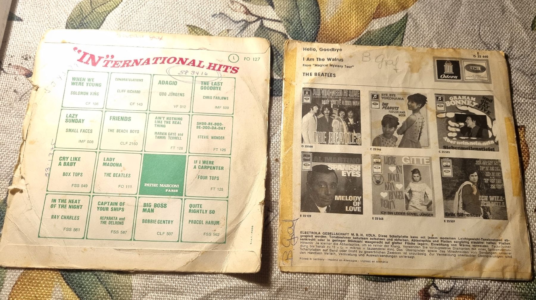 Vinyles: The Beatles 2 singles – D'occasion à Ostermundigen par vintage60 1