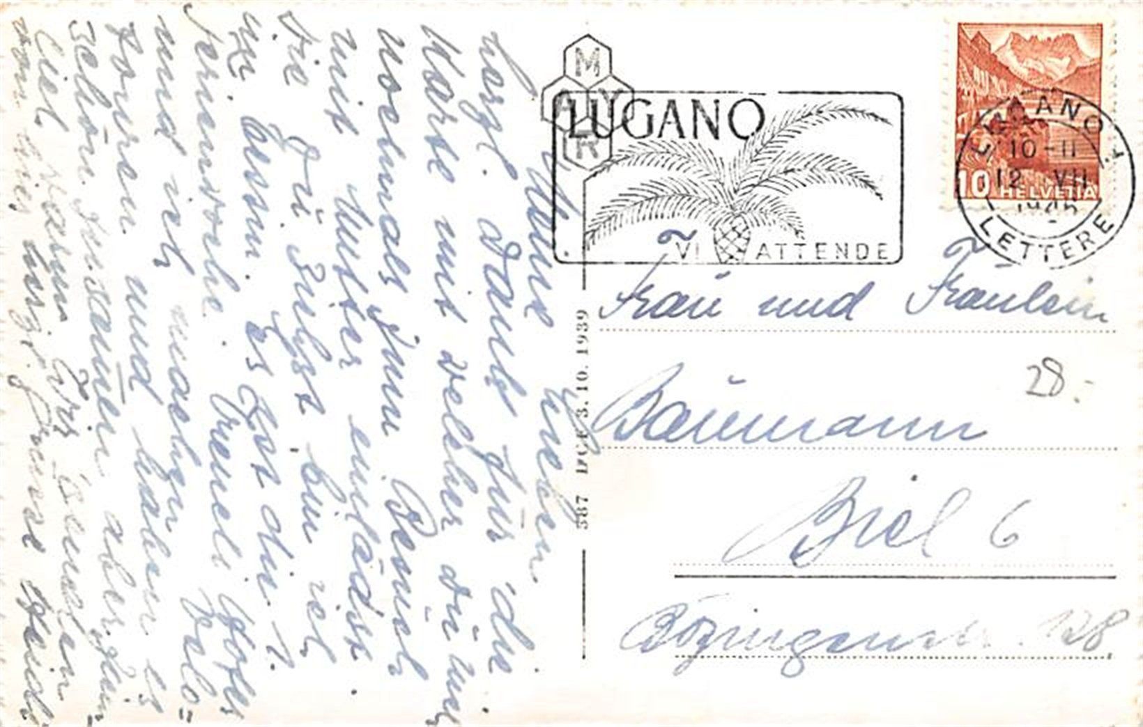 Cartoline postali: Tesserete, Saluti da Tesserete – Usato da Ottikon b.Kemptth. venduto da Neptun1974 1
