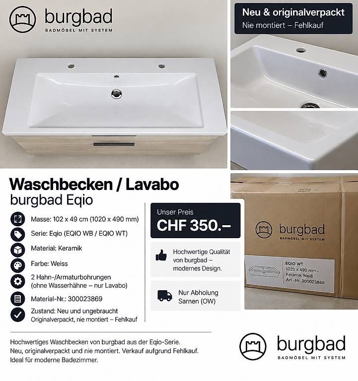 Escavatori: Waschbecken/Lavabo – Usato da Alpnach Dorf venduto da iva_f6z2
