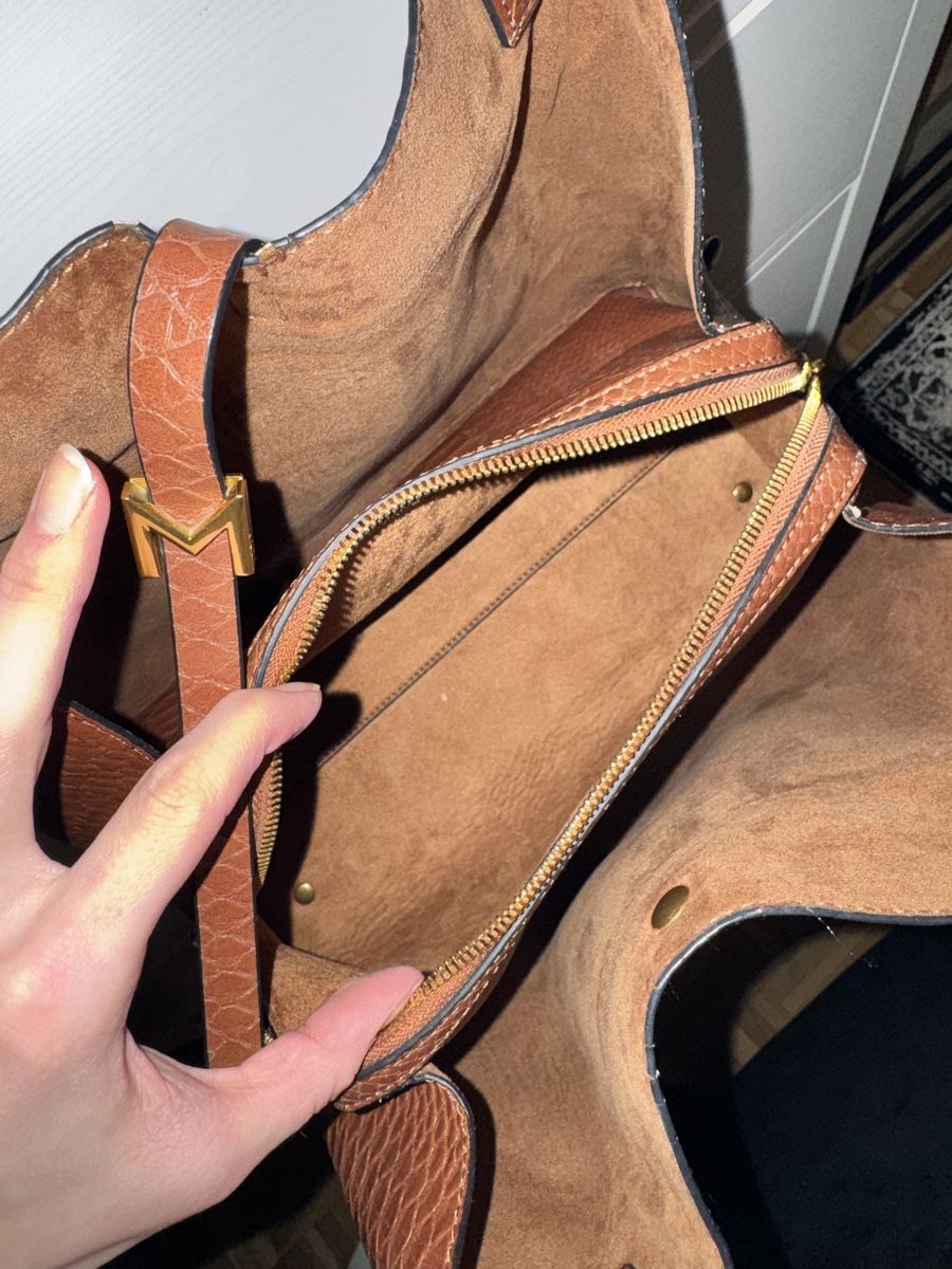 Borse da donna: Braune Handtasche in Kroko-Optik – Usato da Schlieren venduto da itsquality 4