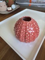 Red textured vase - never used 