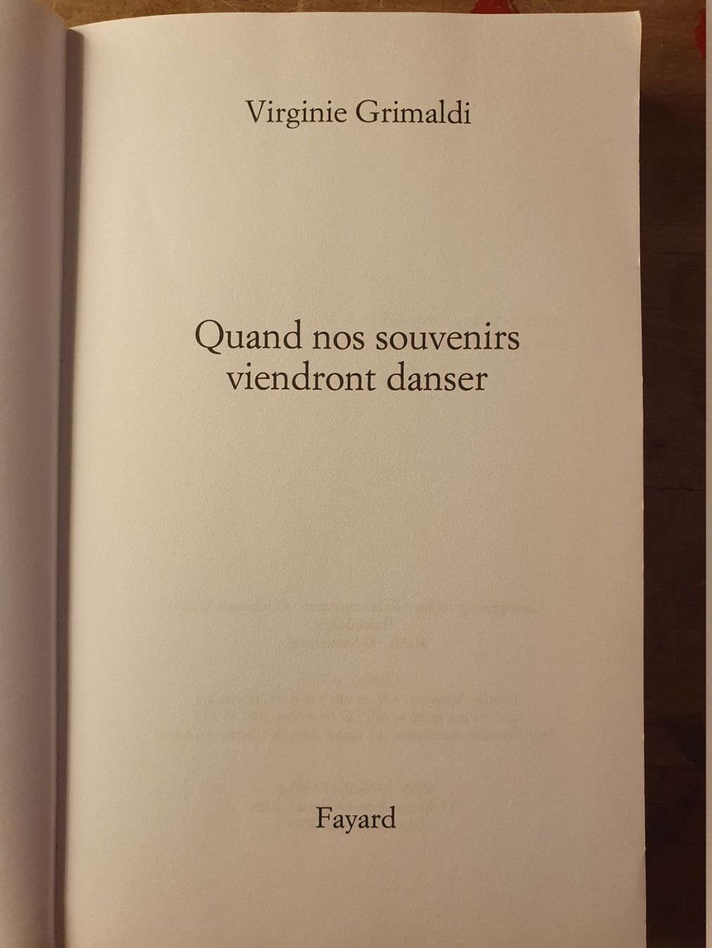 Bücher: Quand nos Souvenirs vendront Danser - Virginie Grimaldi – Gebraucht aus Zürich von loosebone 2