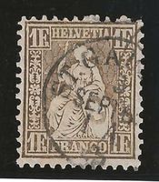 1863 : Sitzende Helvetia Nr. 36a,  : KP 600.--