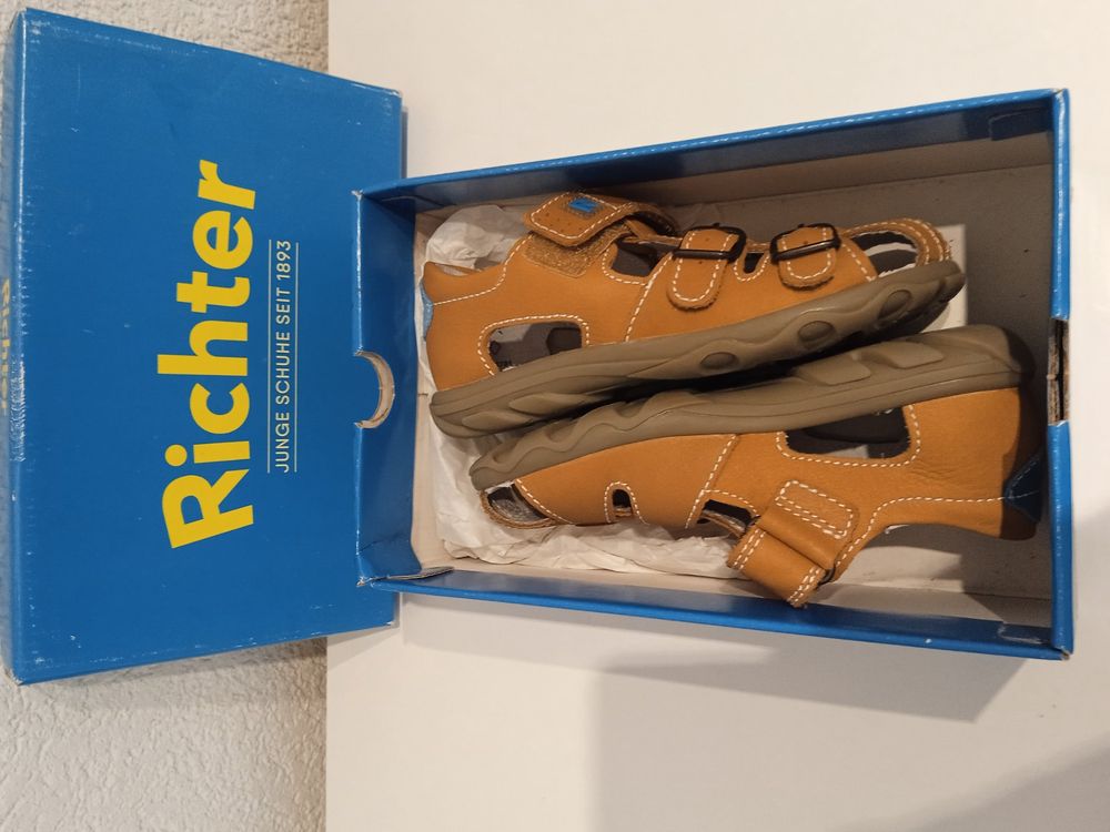 Richter Jungen Sandale Alvar - Bequeme Rauleder Sandale Mit Klettverschluss