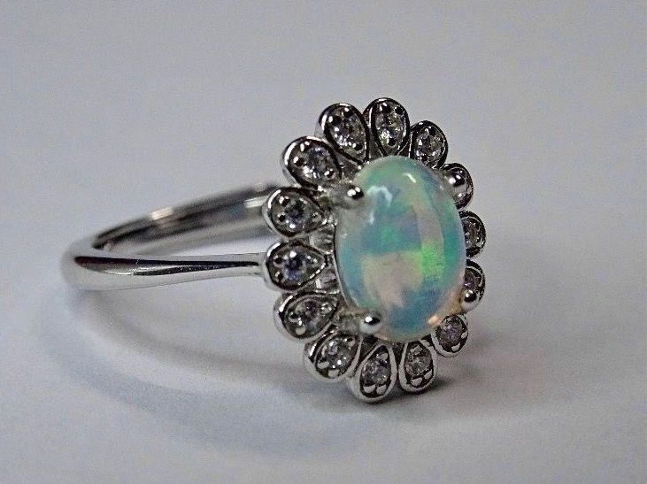 Anelli: Ring Silber 925 mit Kristall-Opal – Nuovo e nell'imballaggio originale da Matten b. Interlaken venduto da kero71 5
