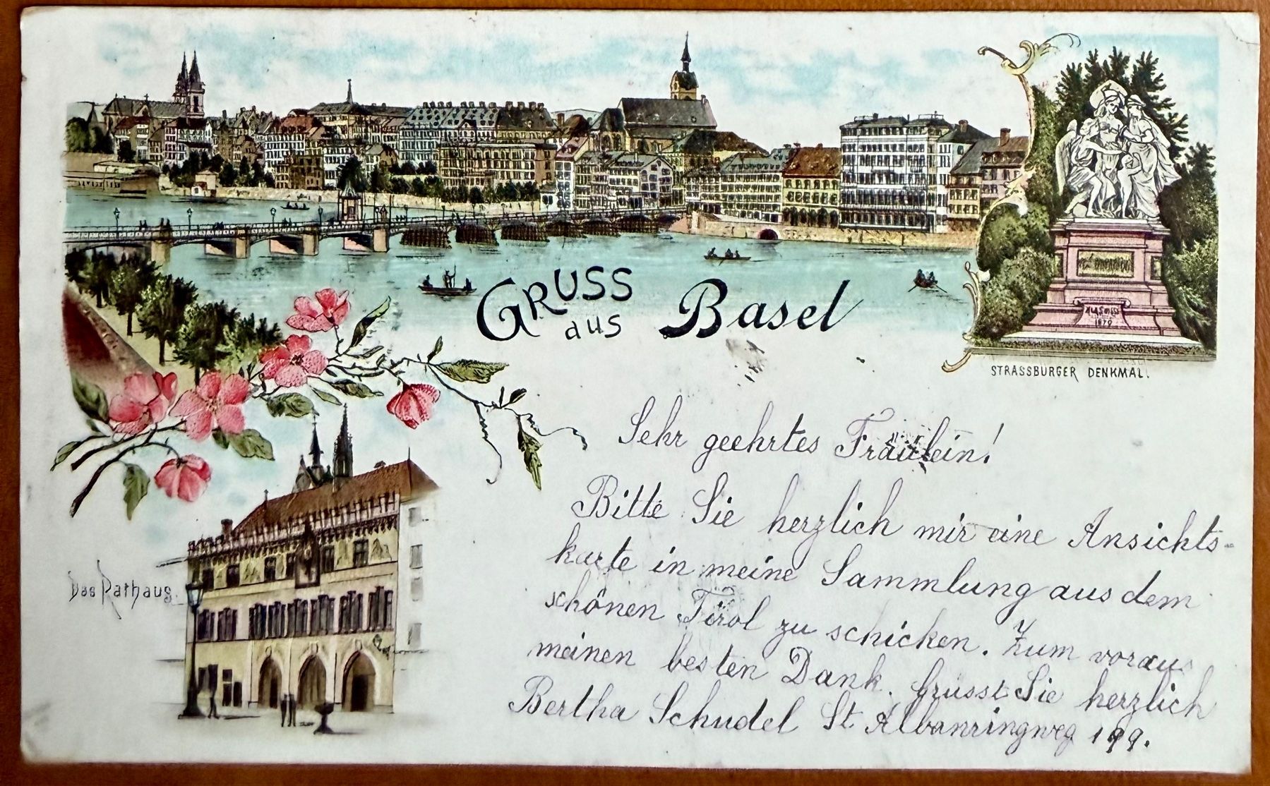 Ansichtskarten: Gruss aus Basel - 1899 – Gebraucht aus Lutry von Ediego