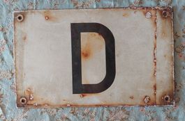 Eisenbahn Emailschild D