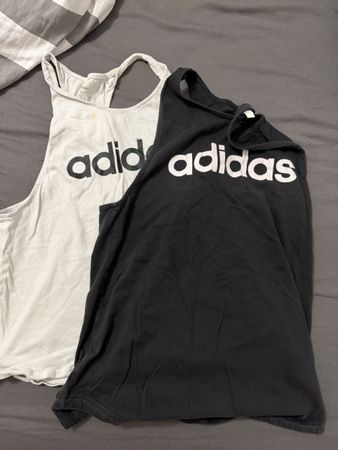 Canotte Adidas set due pezzi nero bianco taglia M usato