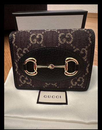 Gucci Horsebit Denim Portemonnaie