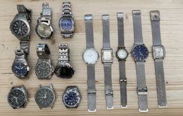 Uhrenkonvolut, 14 Armbanduhren, diverse Modelle