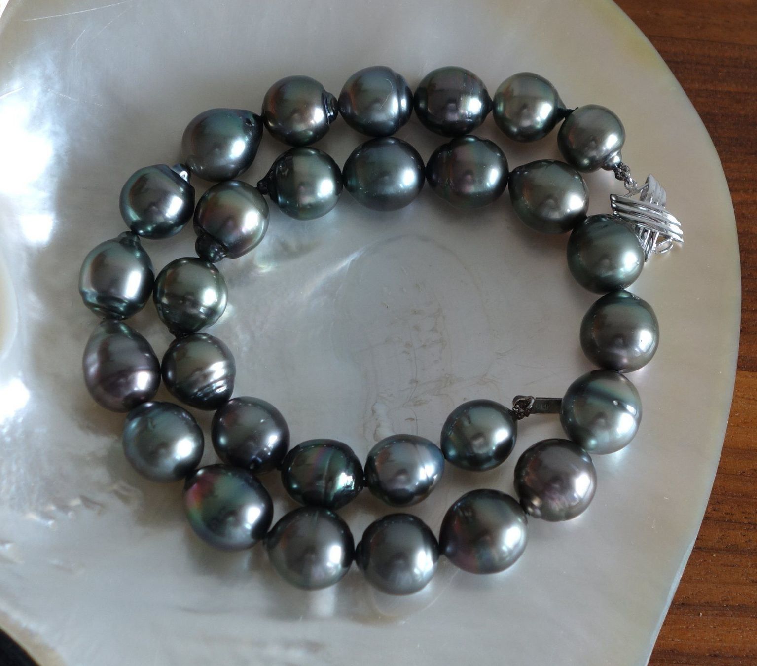Catenine: Tahitiperlencollier, Barockform 12-14mm – Nuovo e nell'imballaggio originale da Rümlang venduto da 21f 2