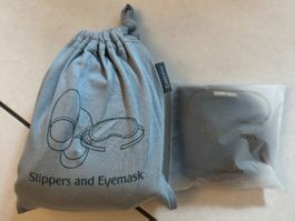 NEU - Emirates BUSINESS CLASS  Slipper/Augenmasken Set Nr 14