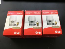 3 Stück NEU Danfoss Thermostatkopf RA/V 34 mm.