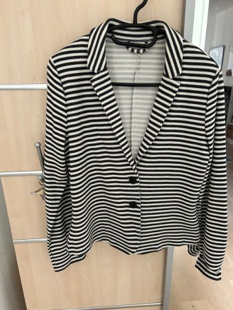 Gestreifter Blazer schwarz/weiss Grösse S