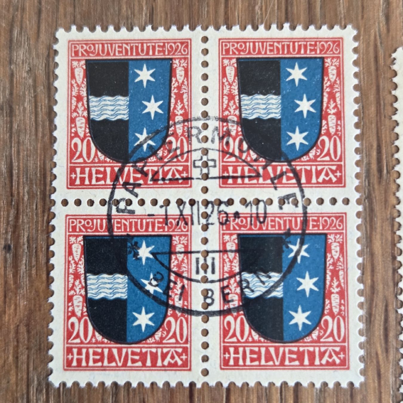 Alle Briefmarken: Briefmarken Pro J. 4x 4er Blöcke 1926 – Gebraucht aus Stans von Ducati16 3