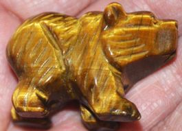 Deko – Heilsteine F-638 – Bär – Tigerauge – 4x2,5x2cm