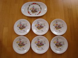 Service de table, 6 personnes (7pcs), pierrade