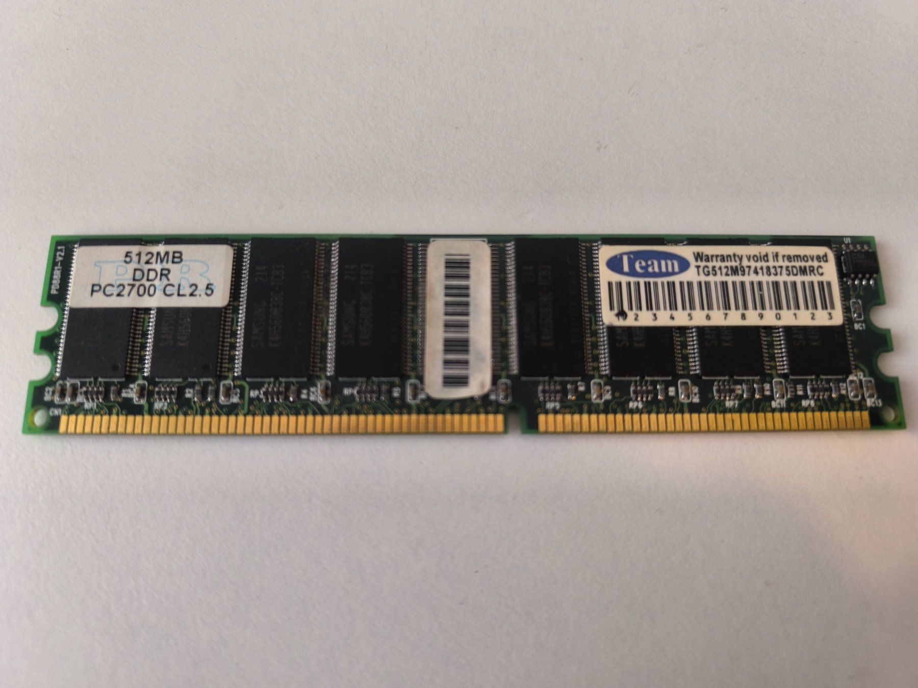 Memoria / RAM: Team 512MB DDR1 / DDR  RAM – Usato da Petit-Lancy venduto da dariotabe