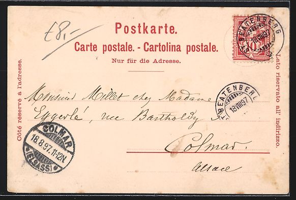 Cartoline postali: Litho St. Beatenberg, Ansicht der Ortsch – Usato da Berlin venduto da bartko-reher 1