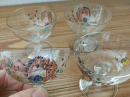 4 Schnapsgläser - bemalt