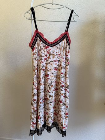 Nuisette/robe d’été vintage fleurie dentelle, t.M/38