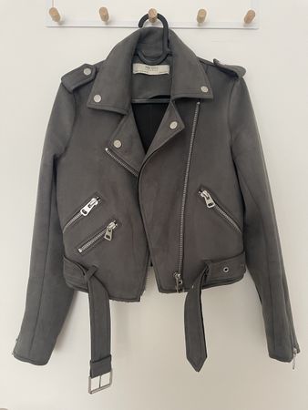 Zara Basic Jacke, grau, Grösse XS