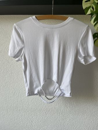 T-shirt blanc crop M ▫️
