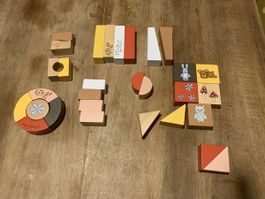 Holzbausteine, Holzspielzeug für Kinder ab 1 Jahr