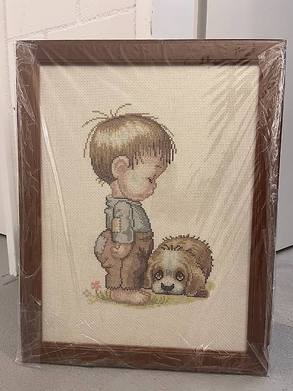 Dipinti: Kreuzstich Bilder (Mädchen und Junge) – Nuovo e nell'imballaggio originale da Hinwil venduto da Celine_2124