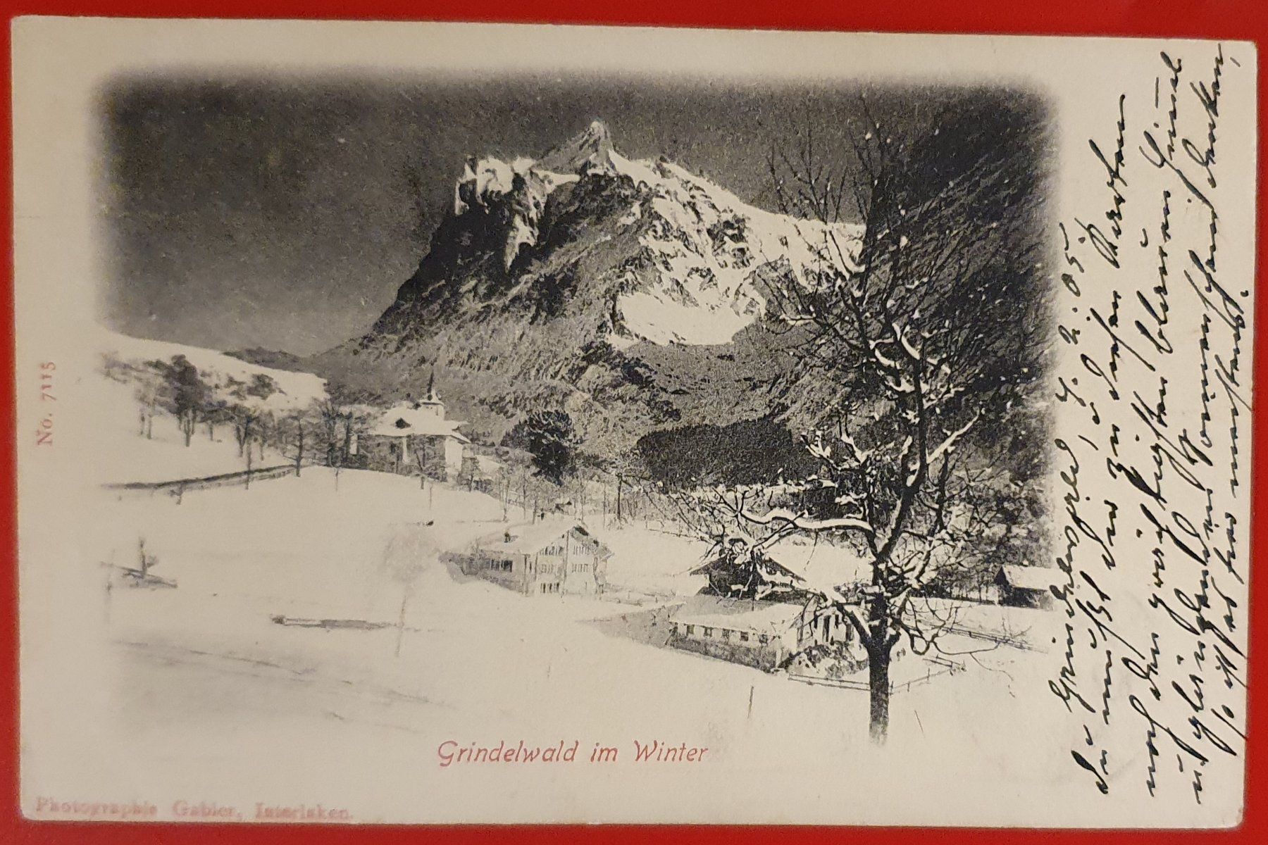 Cartoline postali: 2 Ansichtskarte Grindelwald 1905 - Im Winter – Usato da Kreuzlingen venduto da Rschweiz1