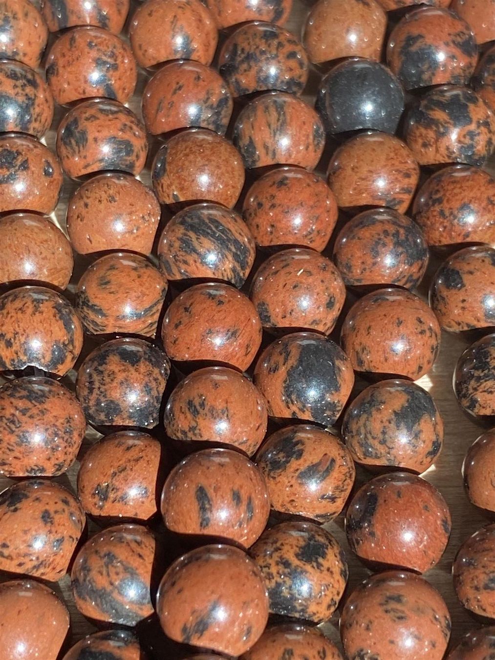 Mineralien & Heilsteine: Aktion!!! Strang echte Mahagony jasper Kugeln 8 mm – Neu und originalverpackt aus Niederrohrdorf von Ytobi