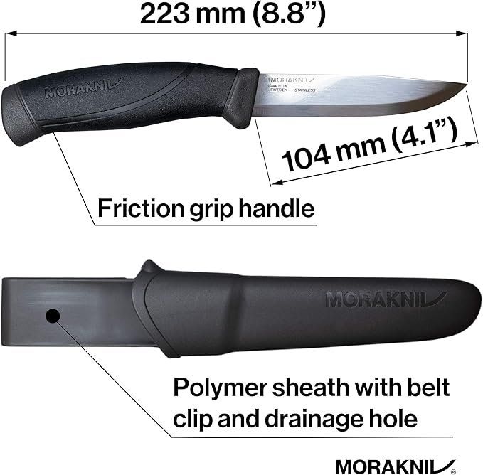 Accessori: Mora Uni Companion Messer, Schwarz – Nuovo e nell'imballaggio originale da Oberentfelden venduto da abz_l7vm 3