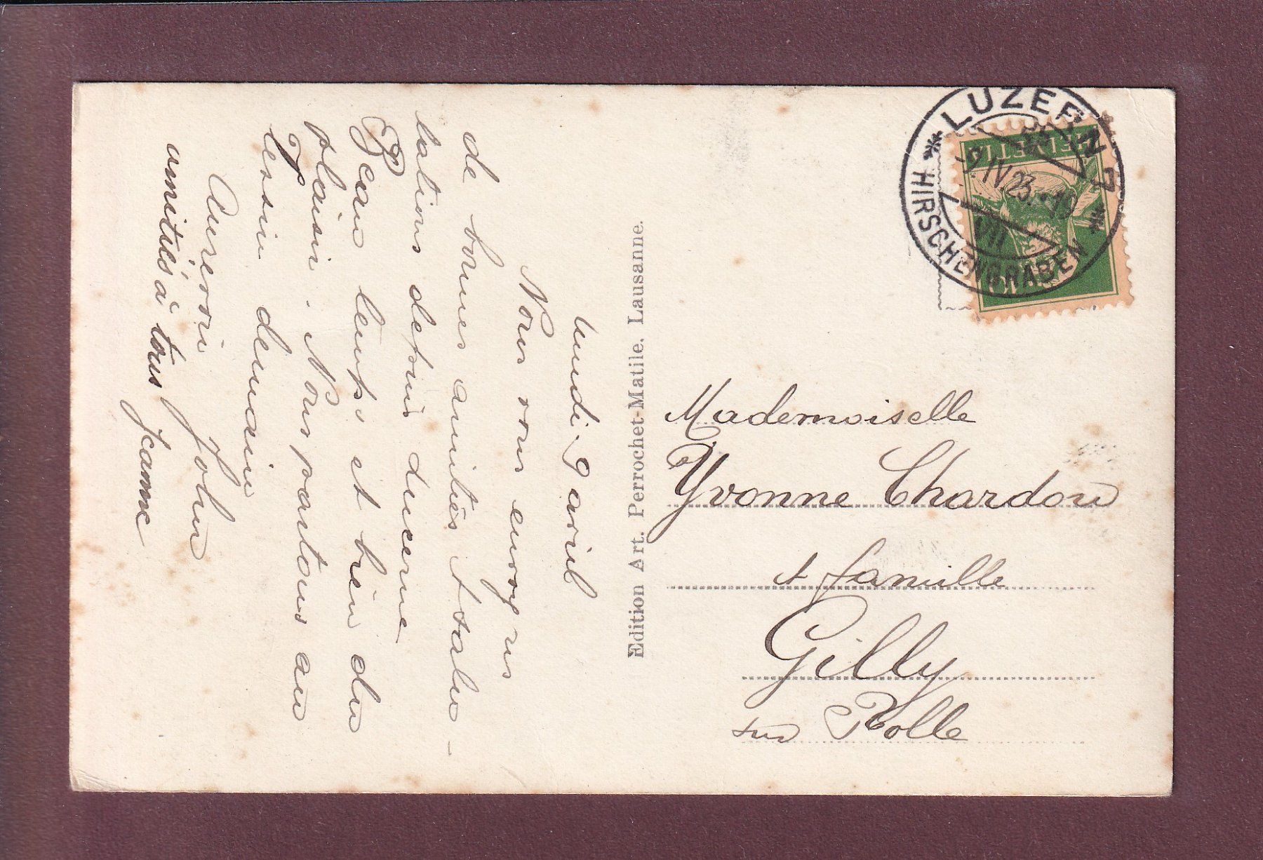 Cartoline postali: LUZERN - Schweizerhofquai - 1923 – Usato da Pully venduto da nicecards 1
