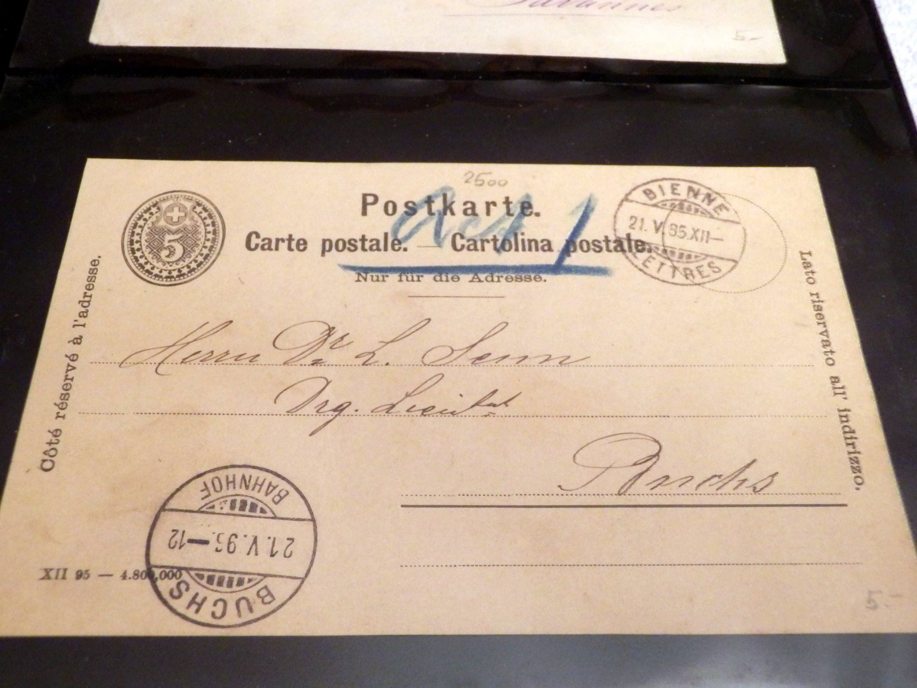 Cartoline postali: Album, Sammlung, Post- Ansichtskarten, 60 Stk. vorw. Schweiz – Usato da Ueberstorf venduto da dinbau 9