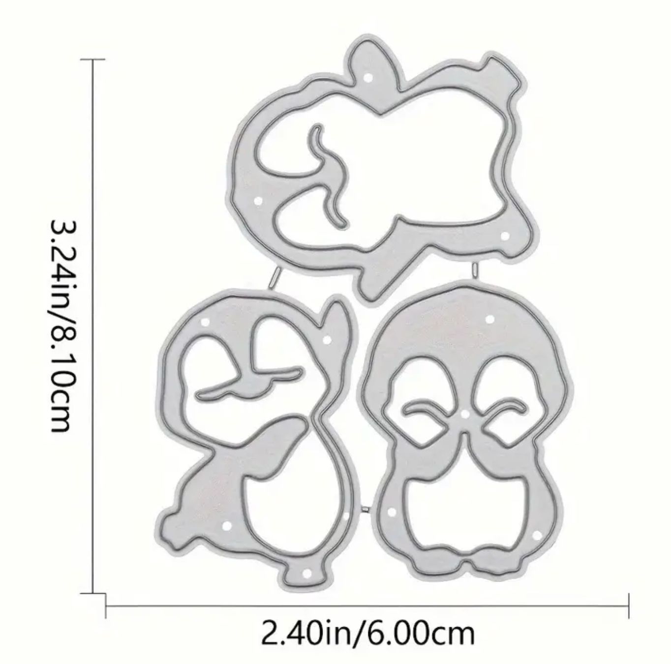 Sciablone: 3 süsse Pinguine - Stanzschablone – Nuovo e nell'imballaggio originale da Frenkendorf venduto da jazzplatten 1