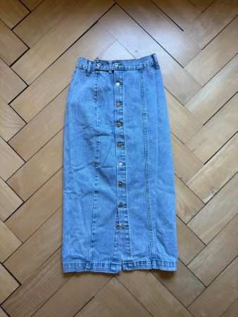 Jeansrock hellblau lang XS