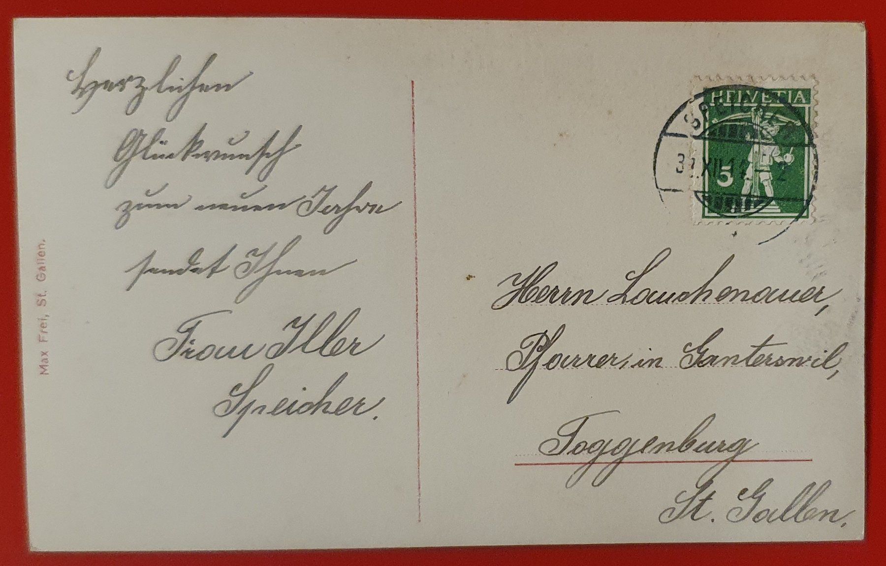 Cartoline postali: Speicher mit Trogen 1917 – Usato da Kreuzlingen venduto da Rschweiz1 1