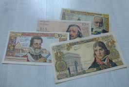 Lot ++ 4 Banknoten aus Frankreich ab 1959