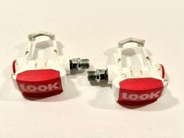 LOOK Pedals Pedalen 1.Generation Rot Weiss TOPZUSTAND 2604