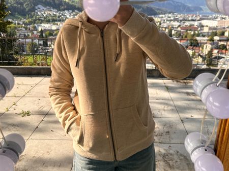 BRANDNEUE ROXY KAPUZENJACKE (GEFÜTTERT) - BEIGE S