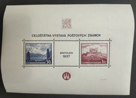 Tschechoslowakei 1937, Ausstellung in Bratislava, Bl 1