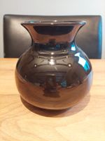 Glänzend schwarze Blumenvase, Keramik, Top Zustand