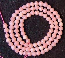 1 Strang echte rosa Peruvian Opal Perlen 4 mm facettiert