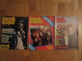 3 X MUSIK-MAGAZINE:MUSIK EXPRESS JAHR 1975/77(LIKE BRAVO)