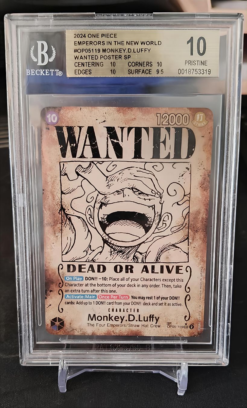 Bandai Carte collezionabili: Monkey D Luffy  Wanted Poster OP05-119 BGS 10 Pristine Eng – Usato da Petit-Lancy venduto da vena22