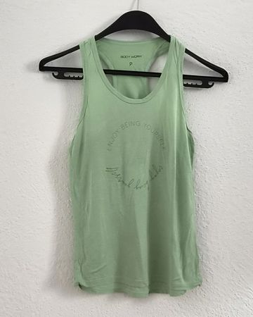 Tanktop S / 36 Sommertop hellgrün mit Print