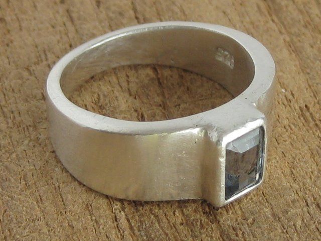 Anelli: Silber Ring massiv 925 blauer Spinell synth. Gr. 56 – Usato da Ermatingen venduto da Decovin 4