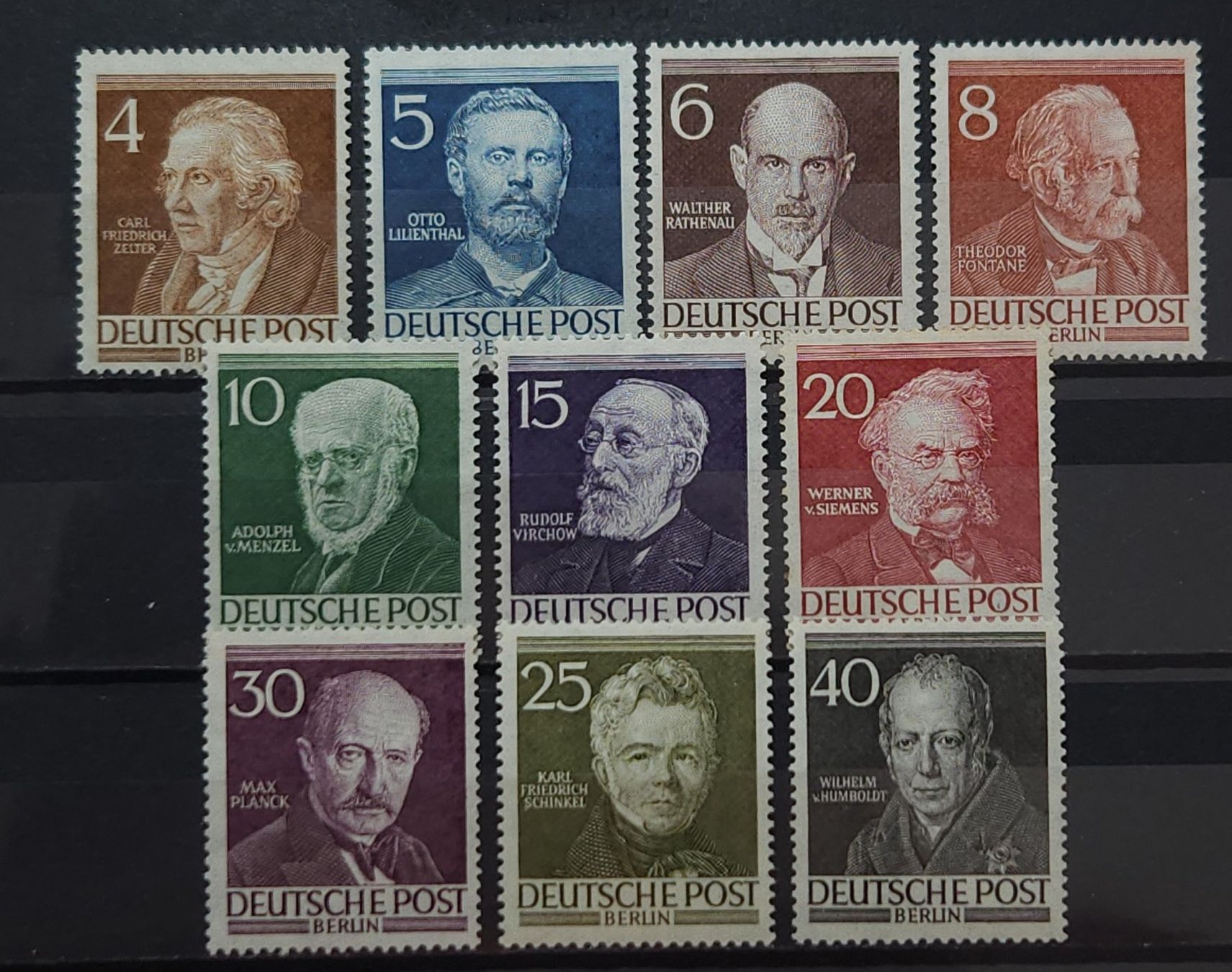 Tutti i francobolli: Gesichter Berlins Mi-Nr. 91-100 Postfrisch TOP 130 Fr – Nuovo (secondo la descrizione) da Kriens venduto da Nidfeld45