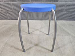 1x 2001 Ikea Förby Stool Vinka Maria, Stapelbar Hocker blau